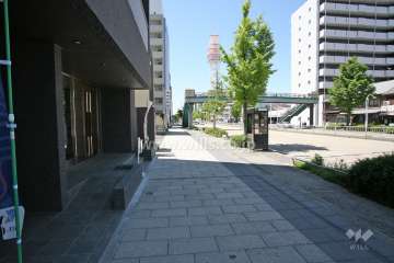 敷地西側の前面道路