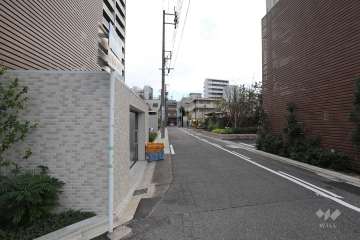 敷地北側の前面道路