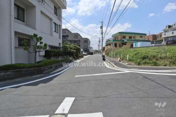 敷地の西側前面道路（北側から）