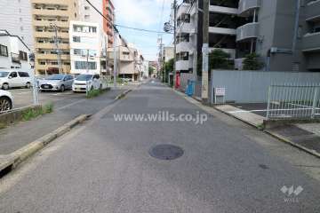 敷地北側の前面道路（西側から）