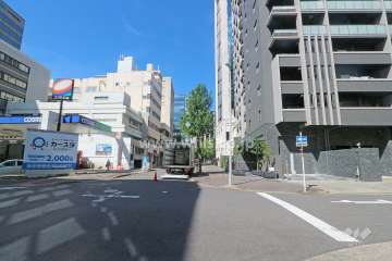 敷地西側の前面道路（南側から）
