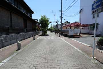 敷地東側の前面道路（南側から）