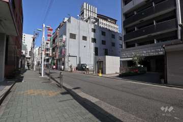 敷地西側の前面道路（南側から）