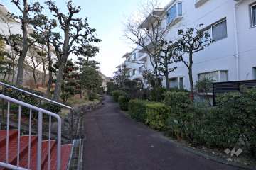 敷地北側の通路（西側から）