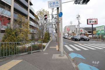 敷地東側の前面道路（南側から）