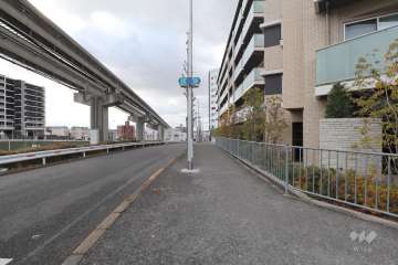 敷地南側の前面道路（東側から）