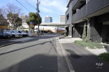 敷地西側の前面道路（南側から）