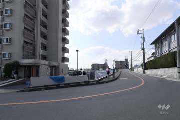 敷地北側の前面道路（東側から）