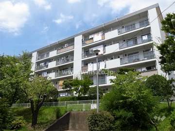 府公社千里竹見台団地A-3棟の外観(南東側から)