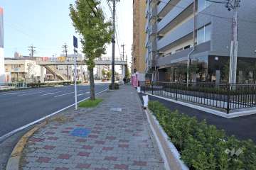 敷地北側の前面道路