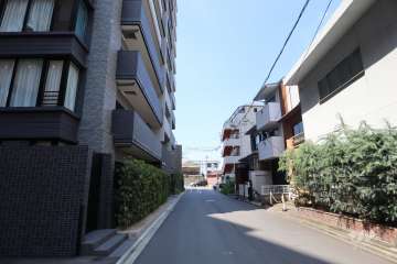 敷地北側の前面道路