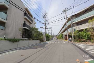 敷地東側の前面道路（南側から）
