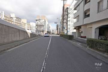 敷地北側の前面道路（西側から）