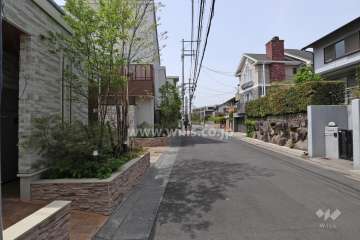 敷地北西側の前面道路