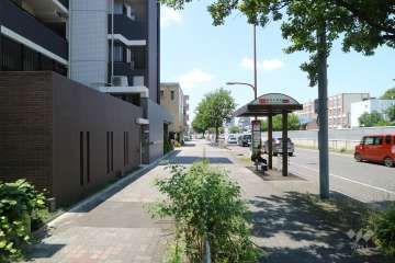 敷地北側の前面道路（東側から）