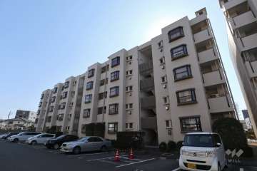 植田北住宅6号棟の外観（北西側から）