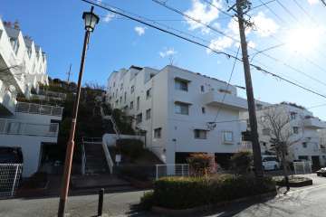 八事表山住宅2号棟の外観（北西側から）