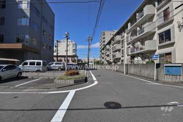 敷地南側の前面道路(東側から)