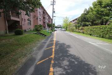 敷地の北側前面道路（東側から）