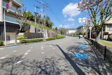 敷地東側の前面道路