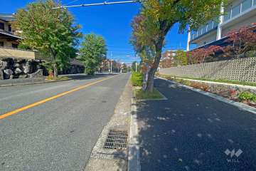 敷地西側の前面道路