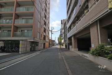 敷地南側の前面道路(東側から)