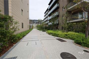 敷地西側の通路（南側から）