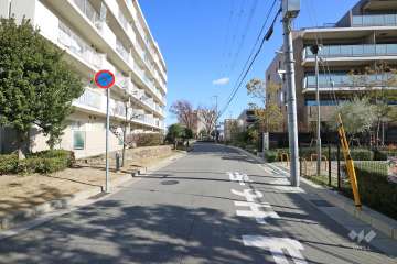 敷地南側の前面道路（東側から）