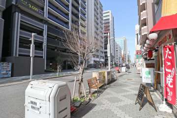 敷地東側の前面道路