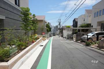 敷地南西側の前面道路