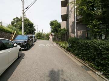 敷地北側の前面道路（西側から）