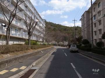 1号棟の南側の道路。