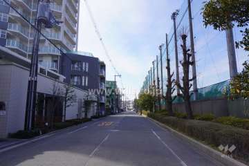 敷地北側の前面道路（東側から）