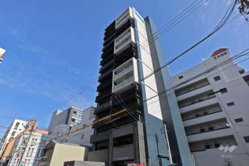 プレサンス栄フェルの外観（南西側から）