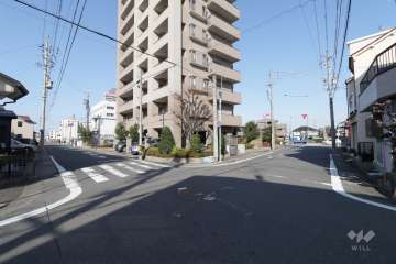 敷地南側の前面道路（東側から）