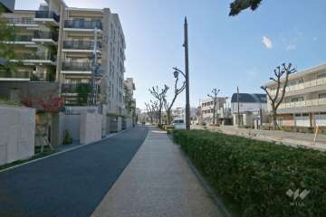 敷地北西側の前面道路（北東側から）