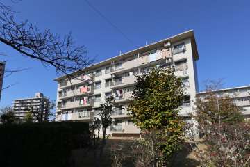 中央台団地220号棟の外観（南東側から）