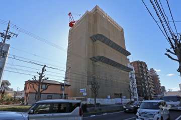 クリオ原パークフロントの外観（北側から）※2022年1月現在新築工事中