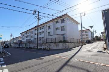 敷地北側の前面道路（西側から）