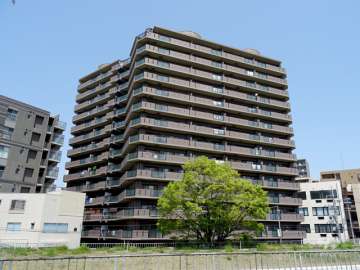 デュアル江坂広芝町の外観（南側から）