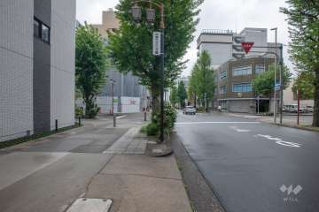 敷地北側の前面道路（東側から）