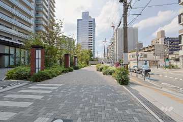 敷地西側の前面道路　