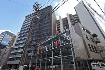 プレサンスジェネ新栄町駅前葵の外観（北側から）