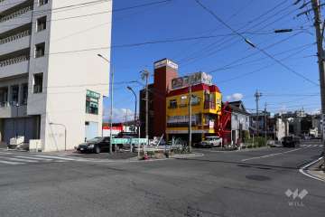 敷地西側の前面道路（北側から）