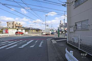 敷地北側の前面道路（西側から）