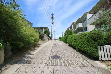 敷地南側の前面道路(東側から)