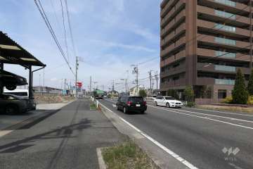 敷地西側の前面道路（南側から）