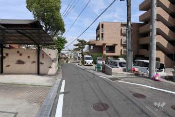 敷地北側の前面道路（西側から）