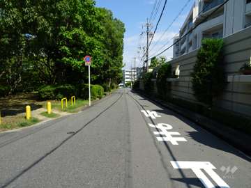 敷地北側の前面道路