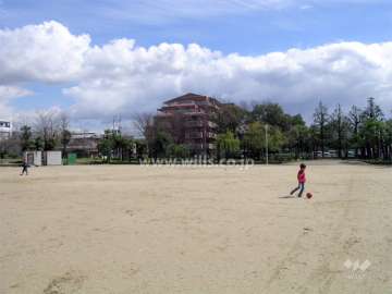 『大曽公園』から見たサンマンションドゥーシェ豊中北桜塚